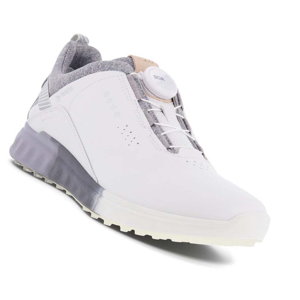 Women's Ecco S-three Boa Golf Shoes White / Silver | Canada 130DFM